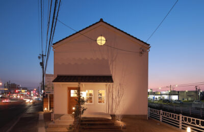 長崎県で建てる注文住宅casa liniere 外観のライトアップ