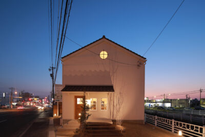 長崎県で建てる注文住宅casa liniere の外観夜景